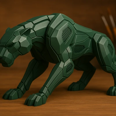 Tượng Báo Đen Cyberpunk