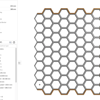 Honeycomb Storage Wall, Bộ Tùy Chỉnh Onshape