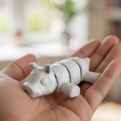 Móc khóa heo lowpoly có khớp nối