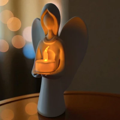 Thiên thần Giáng Sinh mang ánh sáng - Chân nến Tealight