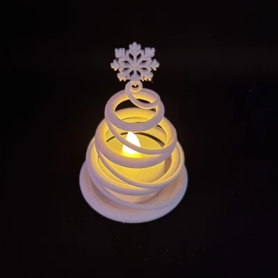 Chân nến hình cây thông Giáng sinh xoắn ốc