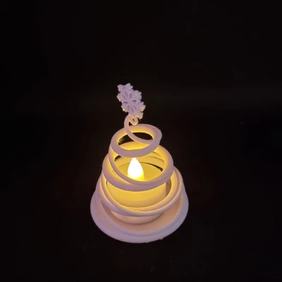 Chân nến hình cây thông Giáng sinh xoắn ốc