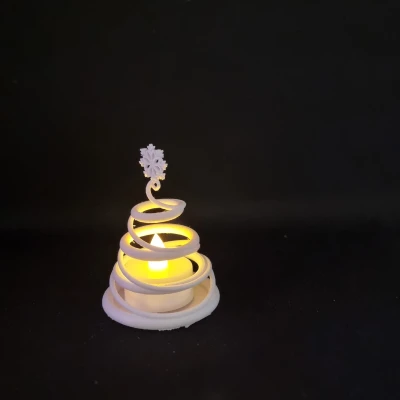 Chân nến hình cây thông Giáng sinh xoắn ốc