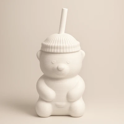 Mô hình Gấu Starbucks kèm Ống hút