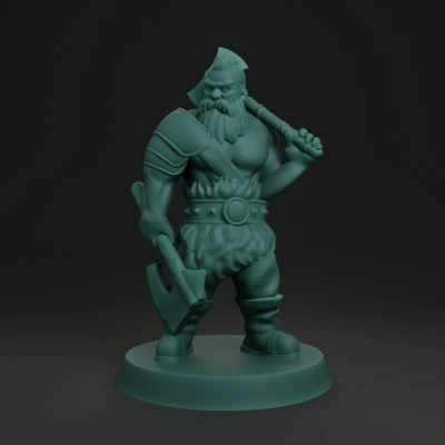 Chiến Binh Man Tộc FDM In Không Cần Support