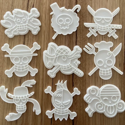 Khuôn Cắt Bánh Quy & Dấu Jolly Roger One Piece