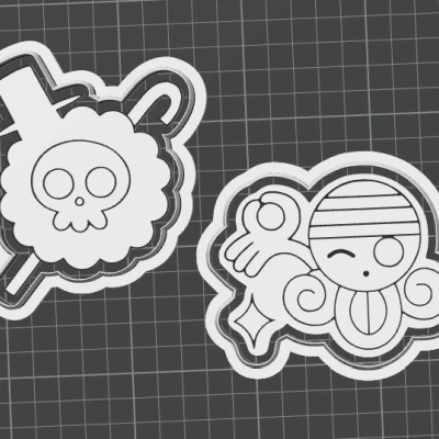 Khuôn Cắt Bánh Quy & Dấu Jolly Roger One Piece