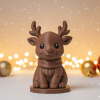 Tượng Tuần Lộc Ngồi Quàng Khăn Ấm Áp Mùa Giáng Sinh - Thumbnail 1