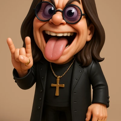 Tượng Ozzy Osbourne Phiên Bản Hoạt Hình 3D
