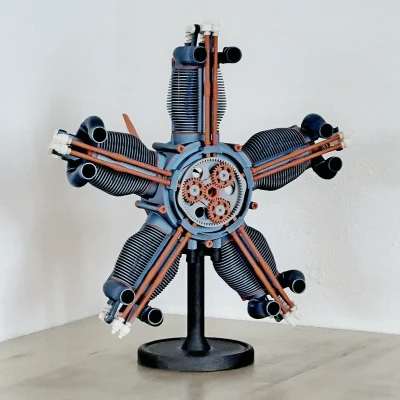 Mô hình Động cơ Radial 5 Xi-lanh