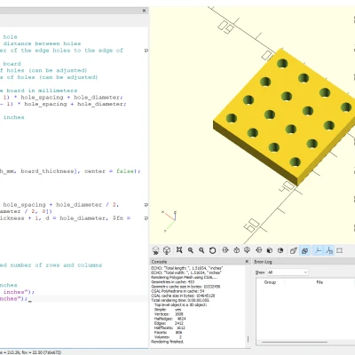 Bảng ToolGrid Tùy Chỉnh - OpenSCAD