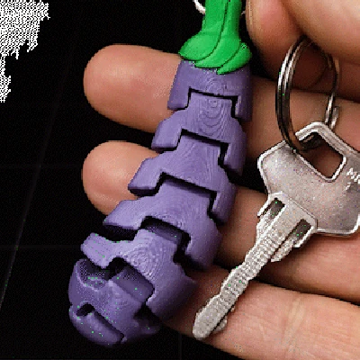 Móc khóa Cà tím dẻo