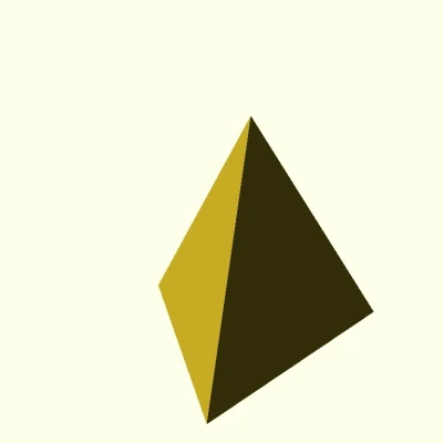 Hình Tứ Diện (Tetrahedron) làm bằng OpenSCAD