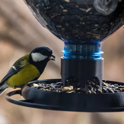 Chổ cho chim ăn dùng chai (ren 48mm và 28mm)