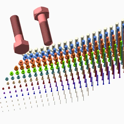 Hàng Trăm Bu Lông Ốc Lục Giác Hệ Mét Bước Ren Mịn Chính Xác M1.6 đến M64