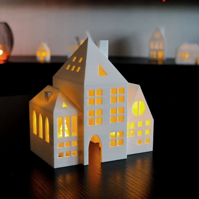 Căn Nhà Giáng Sinh Mini LED