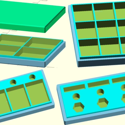 Trình tạo Hộp/Khay có Khe (OpenSCAD)