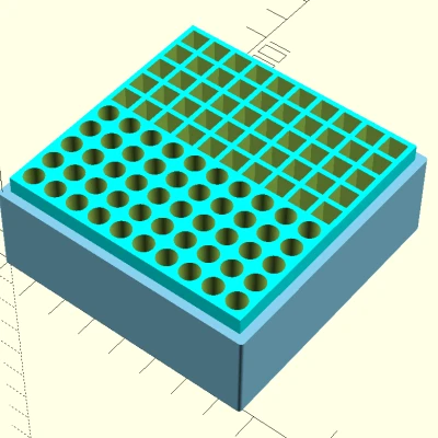 Trình tạo Hộp/Khay có Khe (OpenSCAD)