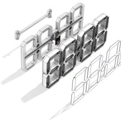 Thêm một chiếc đồng hồ kỹ thuật số LED với đèn LED WS2812B...