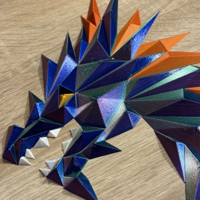 Rồng Pha Lê Treo Tường 3D