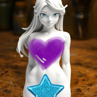 Tượng Nghệ Thuật Thanh Lịch Màu Trắng