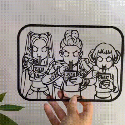 Trang Trí Tường K-Pop Demon Hunters Ăn Mì Ramen