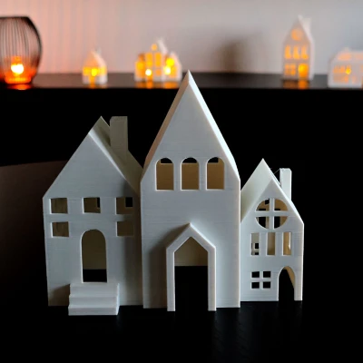 Nhà Giáng Sinh Mini Đèn LED Tealight