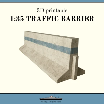 Khuôn rào chắn giao thông tỉ lệ 1:35 in được - cho diorama (chỉnh sửa)