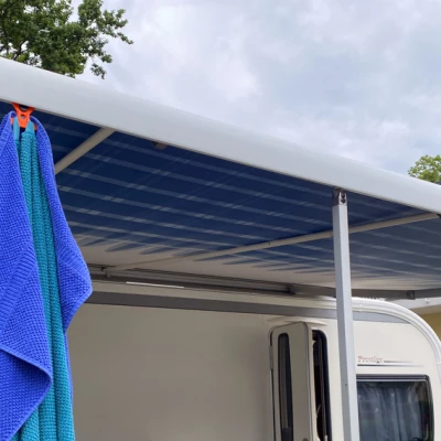 Móc cắm trại cong cho ray ống (Camping hook (bended) for piping rails)