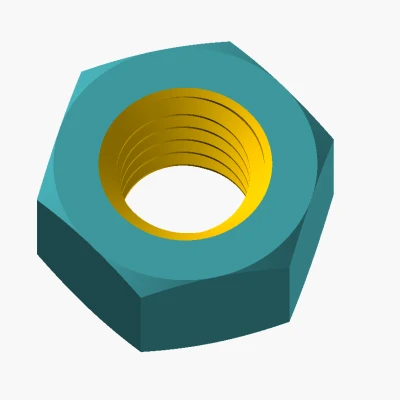 Bộ Đai Ốc Metric Đầy Đủ Phiên Bản 2: Từ M1 đến M64 (dễ in)