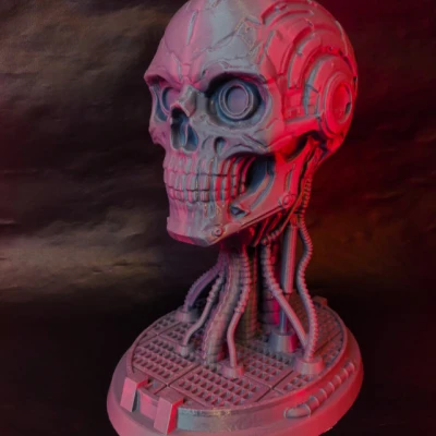 Đầu Lâu Cyberpunk - Mô Hình 3D