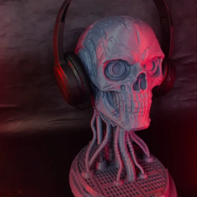 Đầu Lâu Cyberpunk - Mô Hình 3D