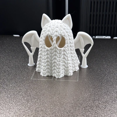 Giá Đỡ Nến LED Ma Sò Len "Spooky Knit Ghost" Cho Halloween