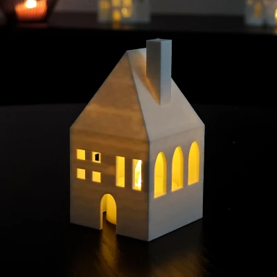 Nhà Giáng Sinh Mini Đèn LED Nến