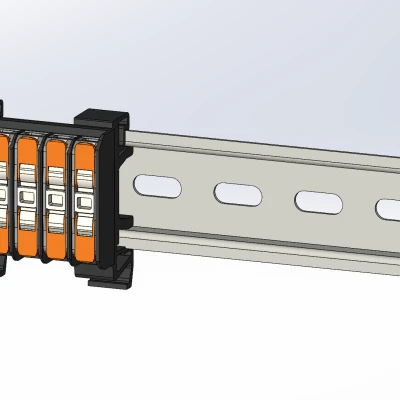 Đế Gắn Ray DIN Cho Đầu Nối WAGO 221 Tự In 3D