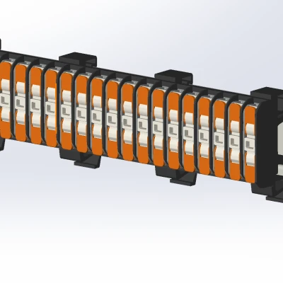 Đế Gắn Ray DIN Cho Đầu Nối WAGO 221 Tự In 3D