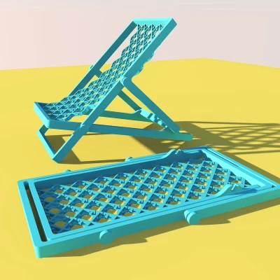 Giá đỡ điện thoại hình ghế xếp bãi biển