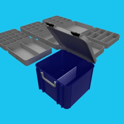 Hộp dụng cụ MEGA với 12 khay bổ sung