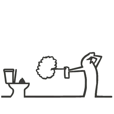 Tượng "La Linea Smelly poop"