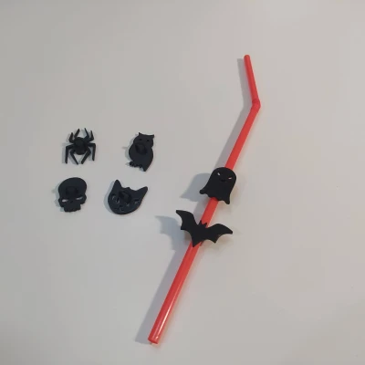 Dấu Ống Hút Tiệc Halloween / Halloween Party Straw Markers