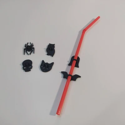 Dấu Ống Hút Tiệc Halloween / Halloween Party Straw Markers