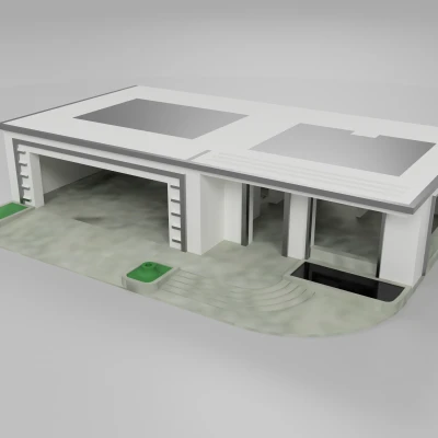 Nhà HotWheels tỉ lệ 1:64 Dual extrusion có gara đôi