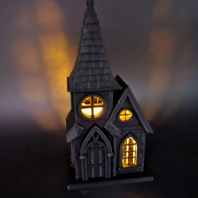 Chụp đèn LED Cây Nến Hình Ngôi Nhà Ma Ám