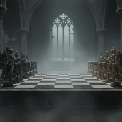 Bộ Cờ Vua Gia Đình Addams - Quân Cờ Gothic