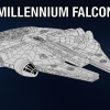 Mô hình Millennium Falcon 3D chi tiết cao, in nguyên khối - Thumbnail 1