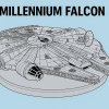Mô hình Millennium Falcon 3D chi tiết cao, in nguyên khối - Thumbnail 2