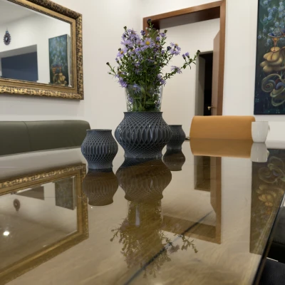 Chậu Hoa 3D Hình Học Tham Số