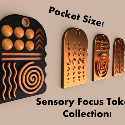 Cảm Giác Tập Trung - Token Kích Cỡ Túi - Bộ Sưu Tập Fidget Im Lặng