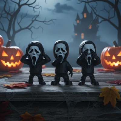 Ghostface - Mô Hình Tượng Trưng "Không Thấy, Không Nghe, Không Nói"