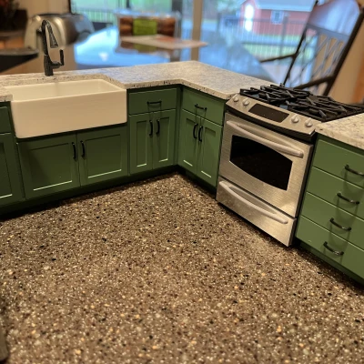 Mô Hình Bếp Ga Nhà Búp Bê Tỉ Lệ 12:1